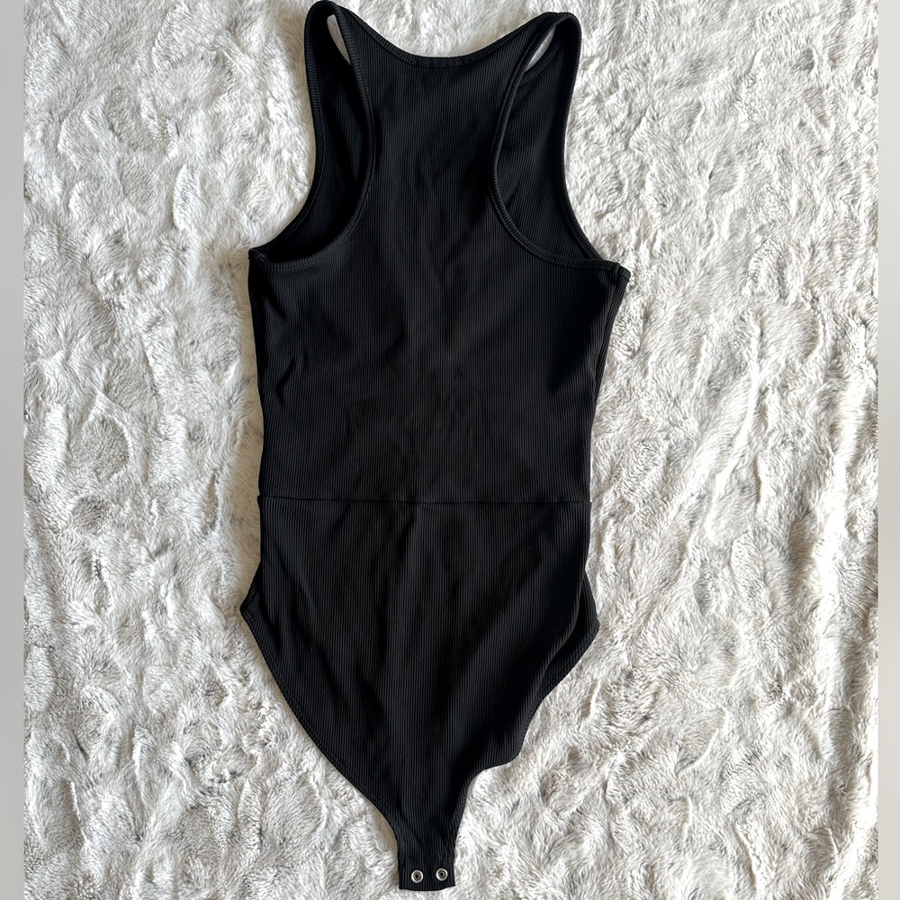 Black Ribbed Racer Back Body Express XS - Picture 3 of 6